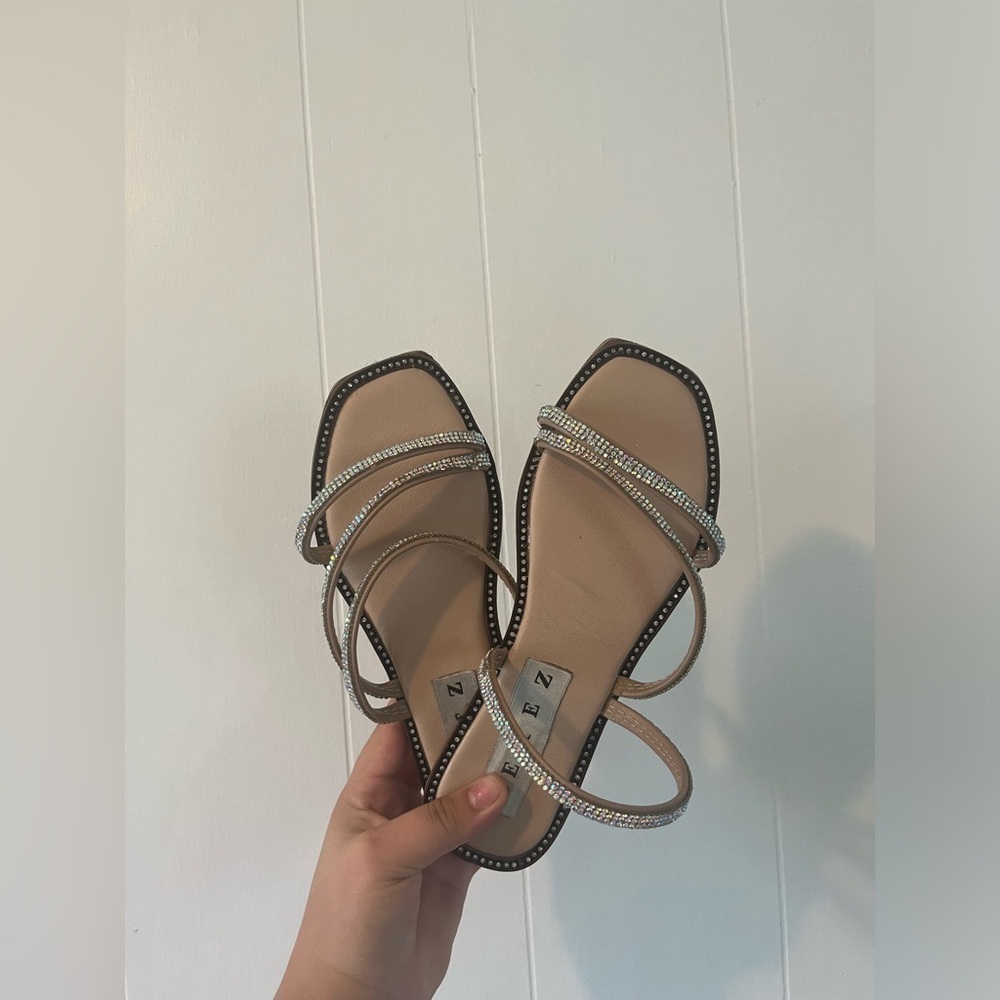 mexican rhinestone sandals size 6 US